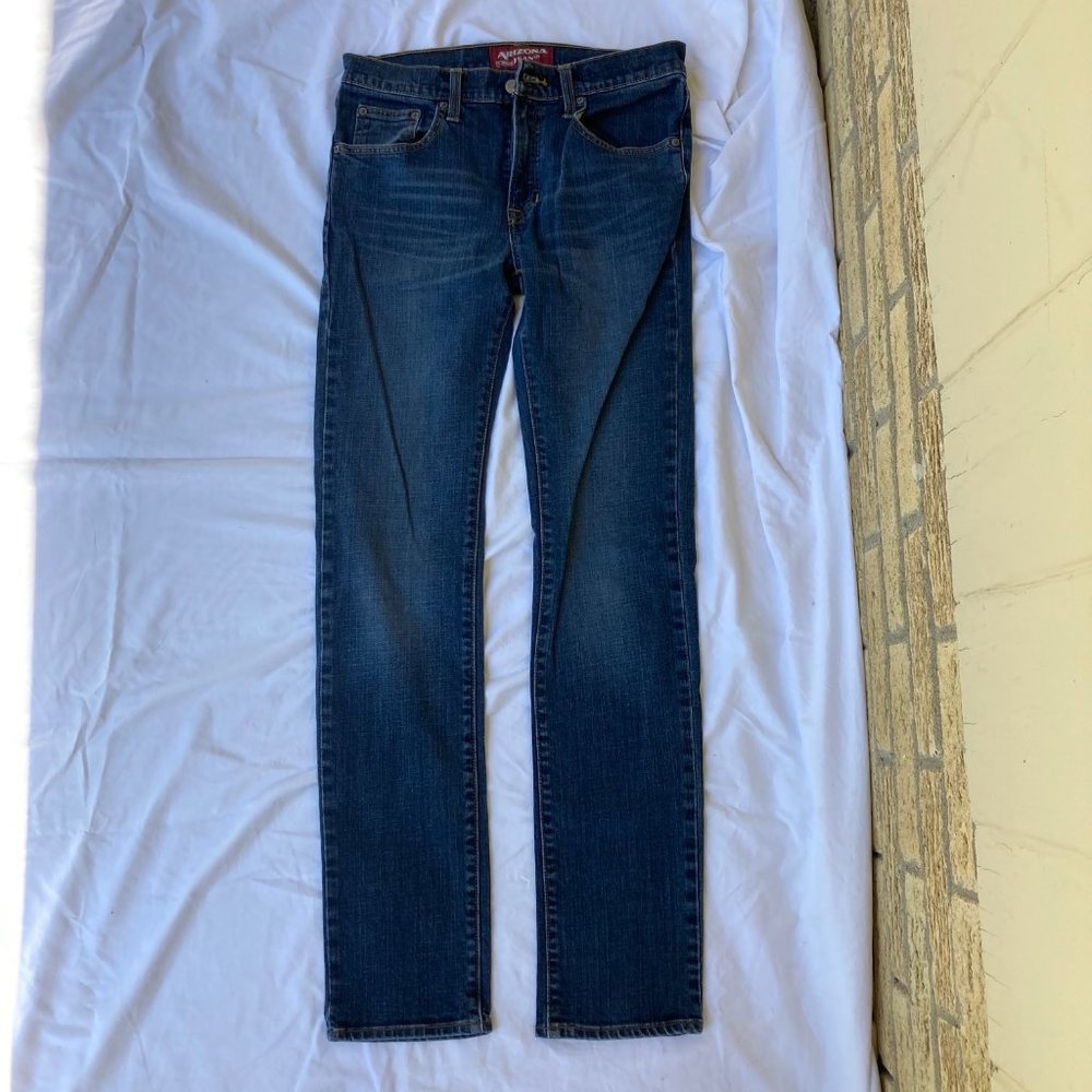 Arizona Mens Jeans, Skinny, 29x32, Dark Wash, Excellent condition